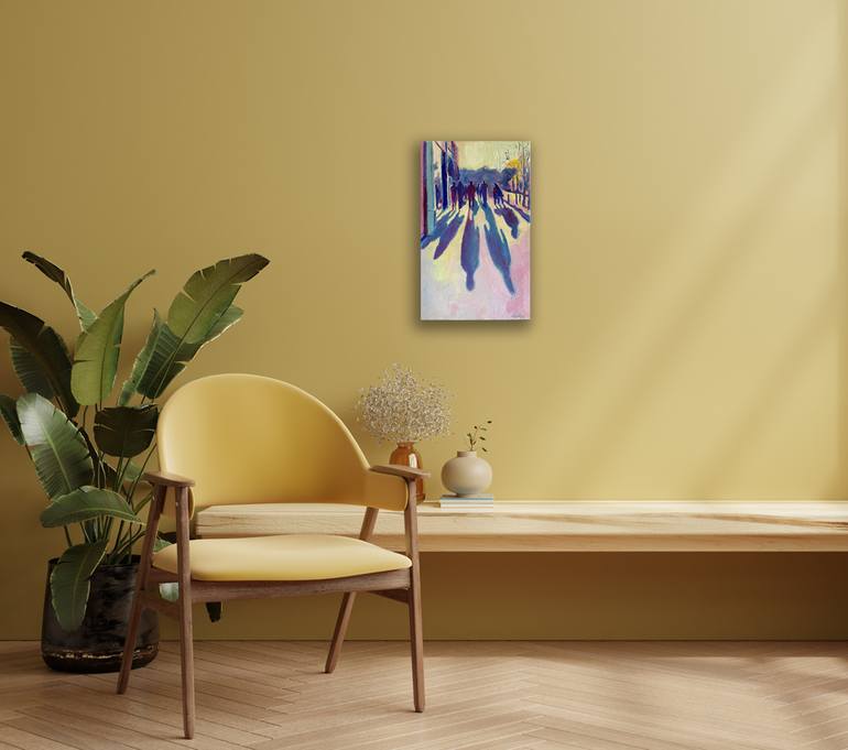Original Abstract Expressionism People Painting by Eleanor Woolley