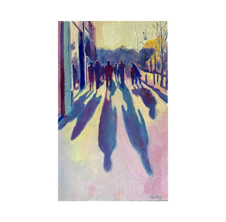 Original Abstract Expressionism People Painting by Eleanor Woolley