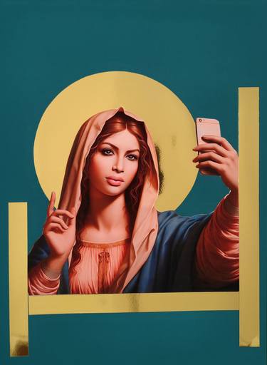 Original Portraiture Pop Culture/Celebrity Collage by Spiro Art