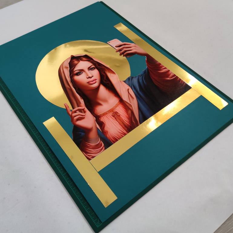 Original Portraiture Pop Culture/Celebrity Collage by Spiro Art