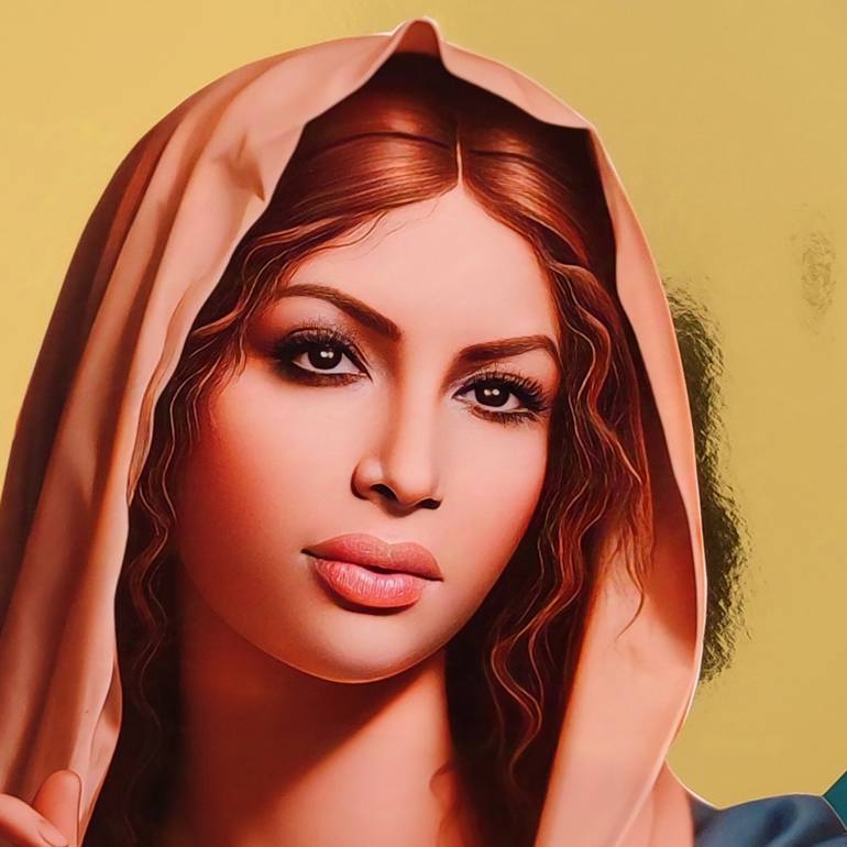 Original Portraiture Pop Culture/Celebrity Collage by Spiro Art