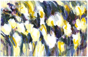 Original Abstract Floral Paintings by Caroline Wright