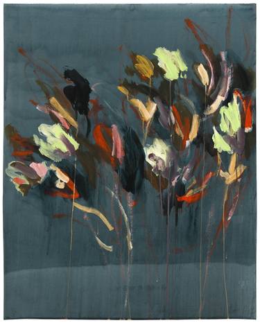 Original Abstract Floral Painting by Caroline Wright