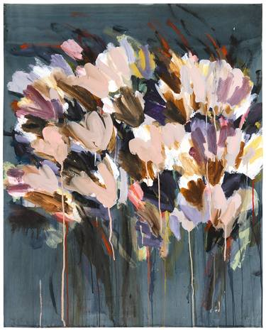 Original Abstract Floral Paintings by Caroline Wright