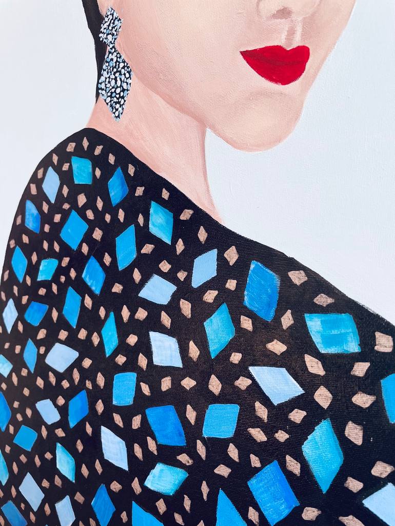Original Art Deco Women Painting by Olga Yevtukhova
