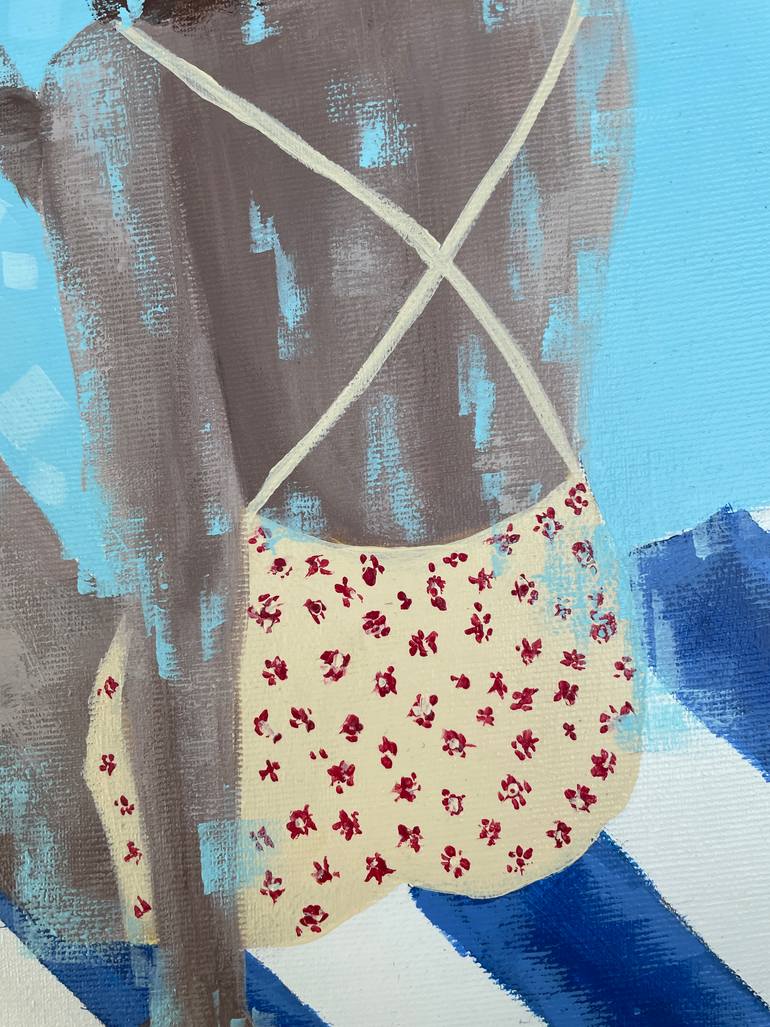 Original Abstract Beach Painting by Olga Yevtukhova