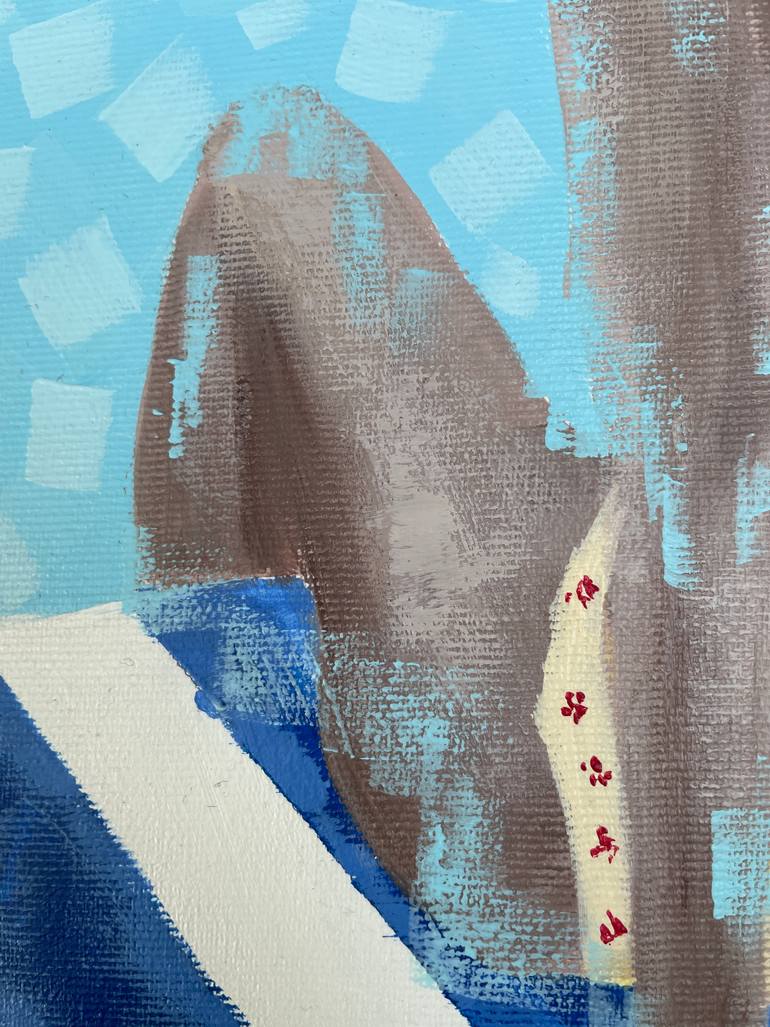 Original Abstract Beach Painting by Olga Yevtukhova