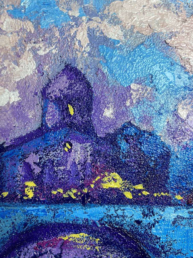 Original Abstract Expressionism Cities Painting by Olga Yevtukhova