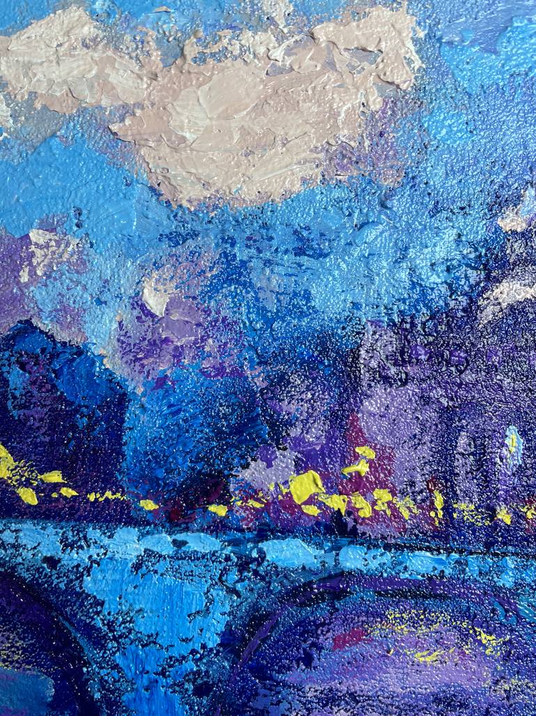 Original Abstract Expressionism Cities Painting by Olga Yevtukhova