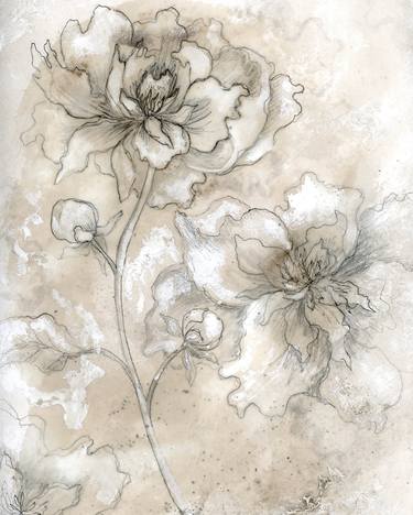 Print of Fine Art Floral Mixed Media by Jennifer Lorton