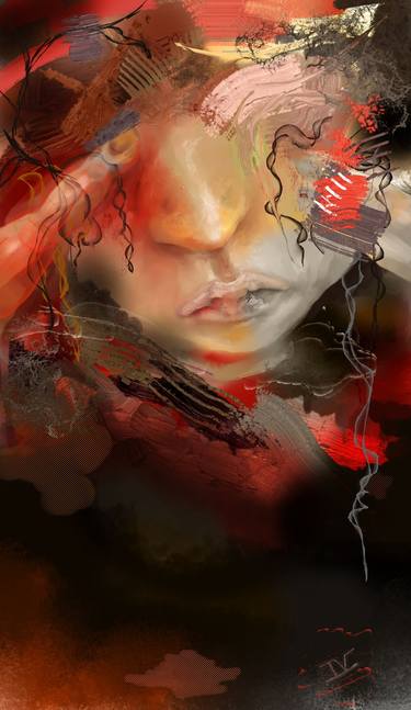 Original Abstract Expressionism Women Digital by Sheena Renick
