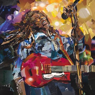 Saatchi Art Artist Robert Fernandez; Collage, “Bob Marley” #art