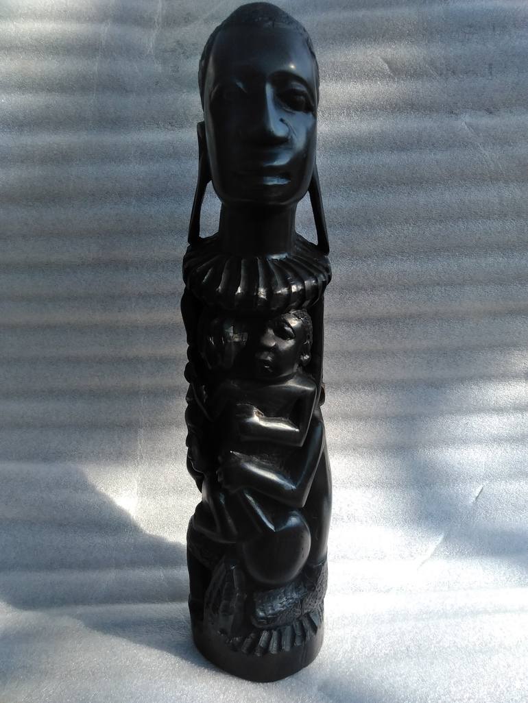 Maasai woman Sculpture - African Sculpture - Print
