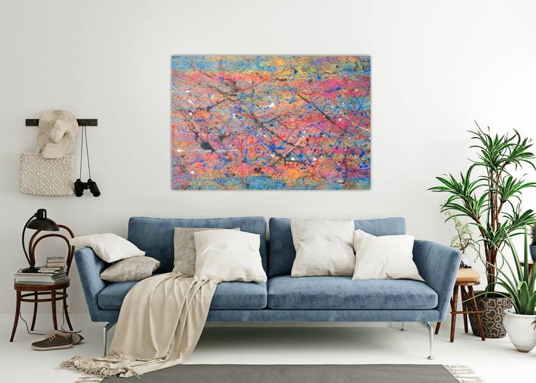 Original Abstract Expressionism Abstract Painting by Aeidy Kassimba