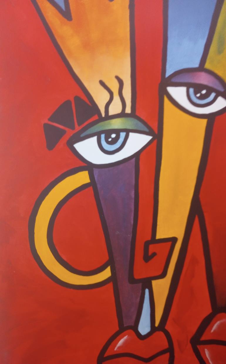 Original Abstract Love Painting by Aeidy Kassimba