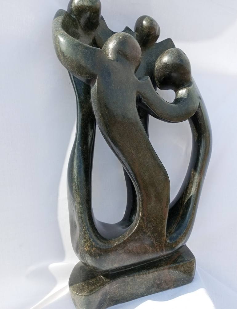 Original 3d Sculpture Family Sculpture by Aeidy Kassimba