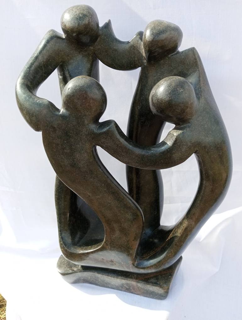 Original 3d Sculpture Family Sculpture by Aeidy Kassimba