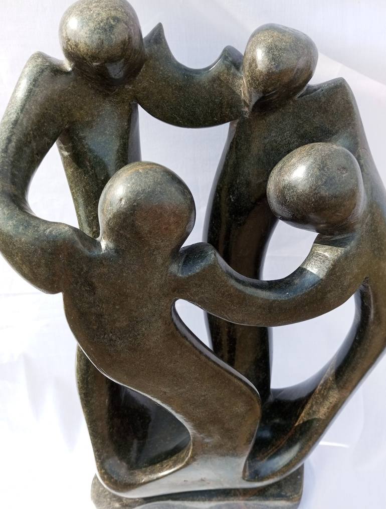 Original 3d Sculpture Family Sculpture by Aeidy Kassimba