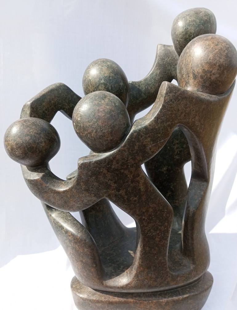 Original 3d Sculpture Family Sculpture by Aeidy Kassimba