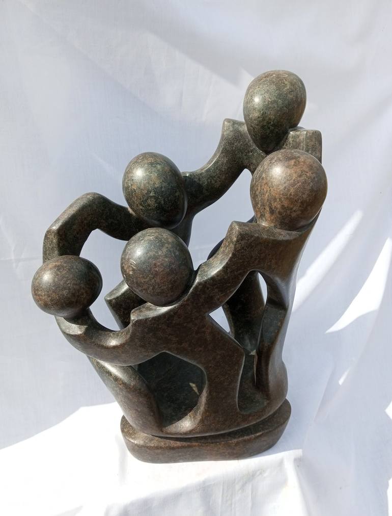 Original 3d Sculpture Family Sculpture by Aeidy Kassimba