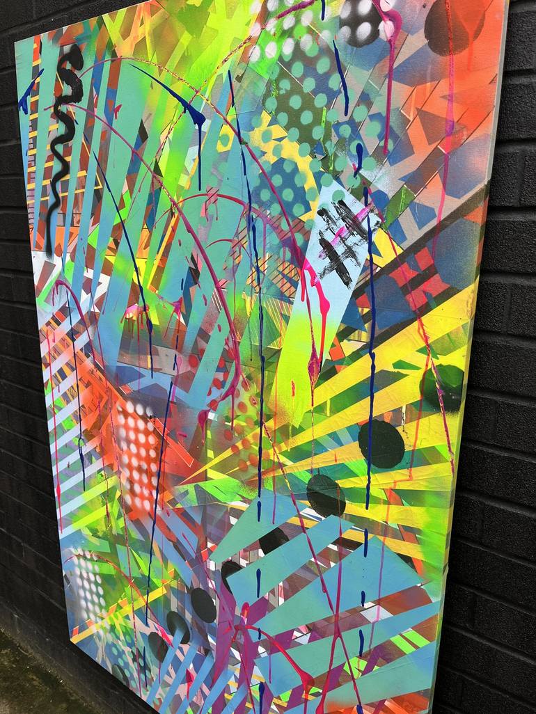 Original Abstract Expressionism Abstract Painting by Dene Hakner
