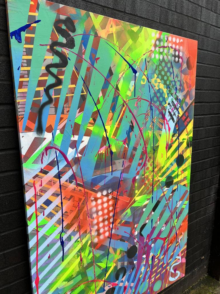 Original Abstract Expressionism Abstract Painting by Dene Hakner