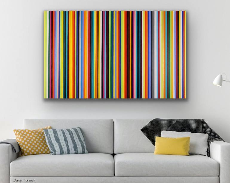 Paradigm Shift Colorful Geometric Line Painting Painting by jared ...