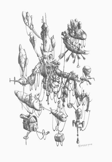 Print of Abstract Fantasy Drawings by Rafal Kulik