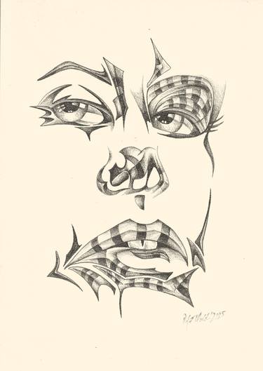 Original Abstract Love Drawing by Rafal Kulik