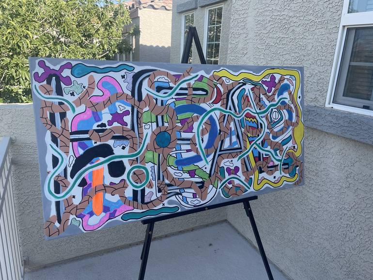 Original Street Art Abstract Painting by Kristopher James  Bess