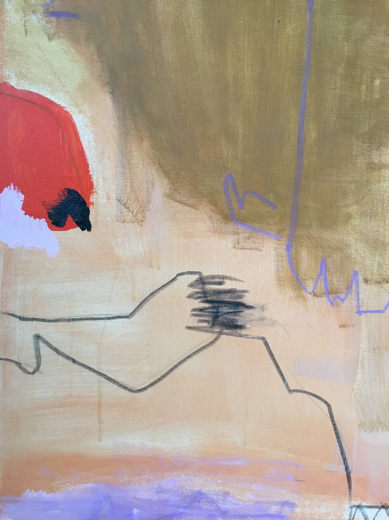 Original Abstract Expressionism Abstract Painting by Barbara D Angelo Månsson