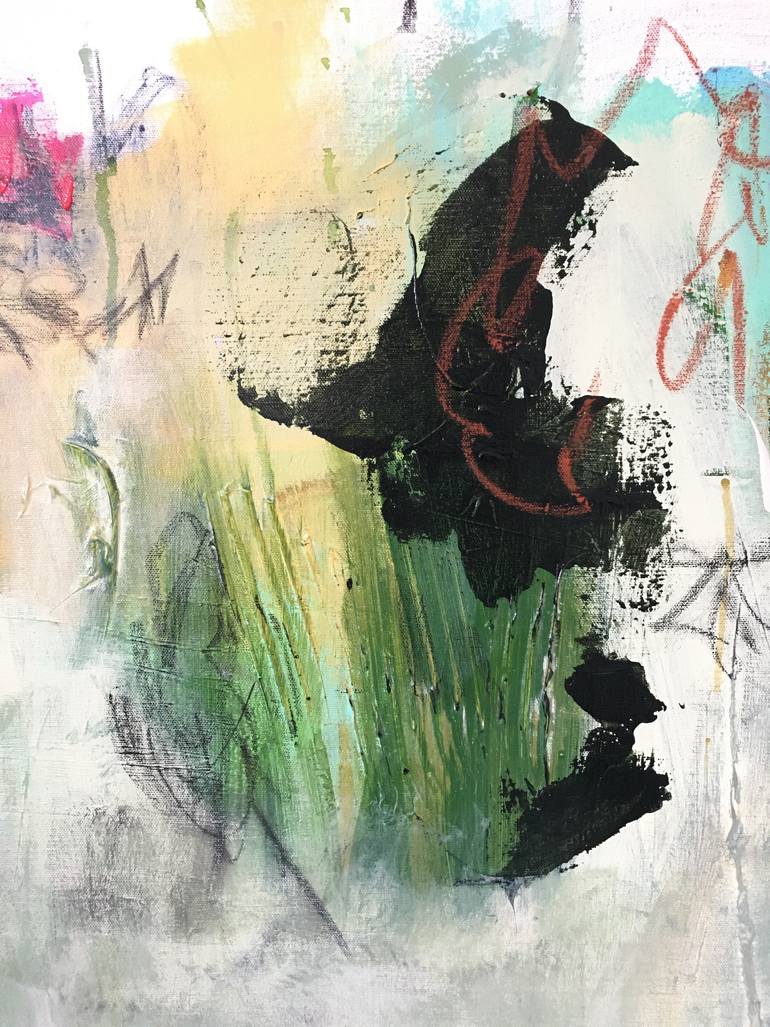 Original Abstract Expressionism Abstract Painting by Barbara D Angelo Månsson
