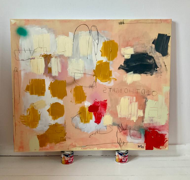 Original Abstract Expressionism Abstract Painting by Barbara D Angelo Månsson
