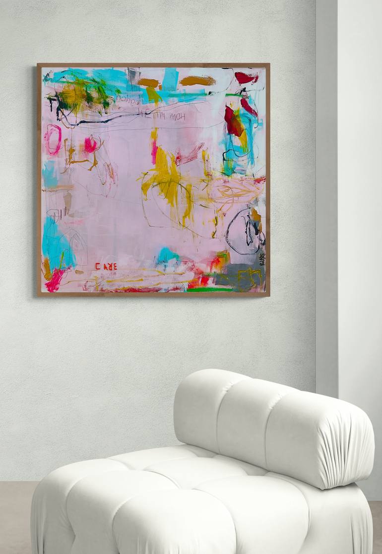 Original Abstract Expressionism Abstract Painting by Barbara D Angelo Månsson