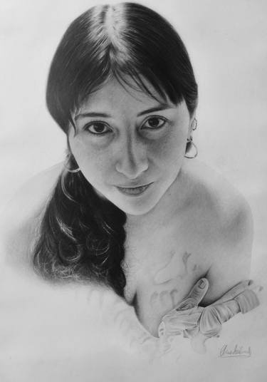 Original Portraiture Women Drawings by Rodrigo Julian Balmaceda Jameson