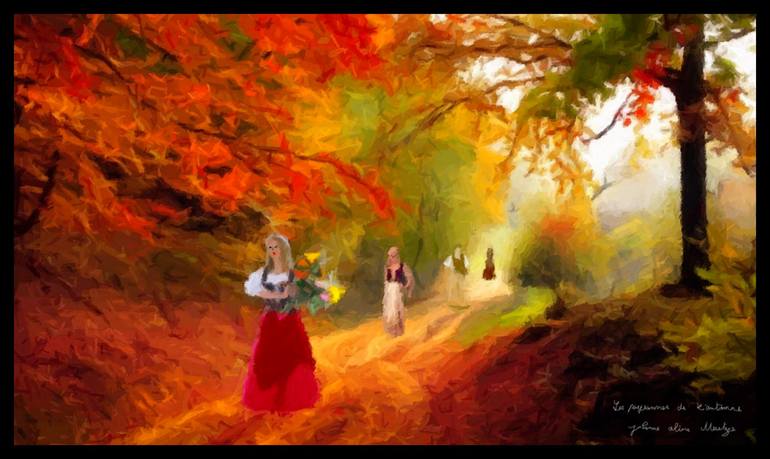 Original Impressionism Women Digital by Julienne aline Meretize