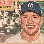 1956 Topps Mickey Mantle mosaic made from 1956 baseball cards Collage by  RYAN SMITH