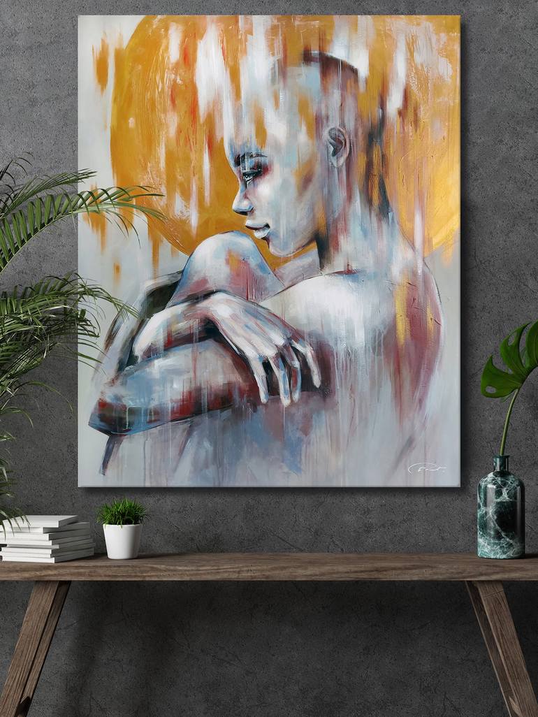 Original Abstract People Painting by Ruta Radevice