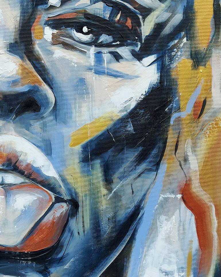 Original Abstract People Painting by Ruta Radevice