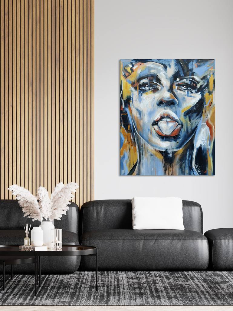 Original Abstract People Painting by Ruta Radevice