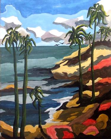 Original Figurative Beach Paintings by Jose Blanco