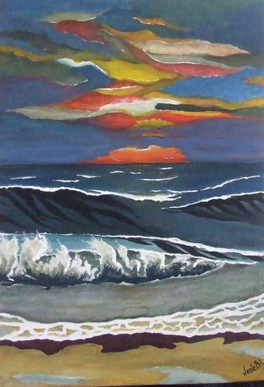 Original Contemporary Beach Paintings by Jose Blanco