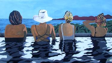 Print of Figurative Beach Paintings by Jose Blanco