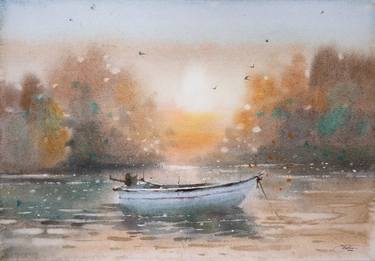 Print of Impressionism Boat Paintings by Ekaterina Pytina