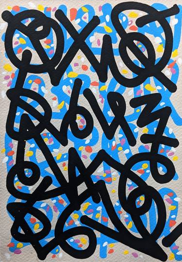 Print of Abstract Calligraphy Paintings by Dante Adams