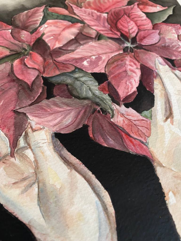 Original Art Deco Botanic Painting by Anastasiia Kovalova