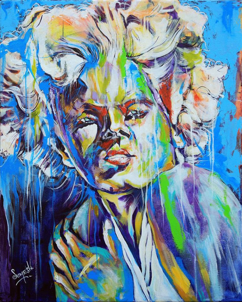 Original Abstract Painting by Sumesh Cs | Contemporary Art on Canvas | jeanharlow
