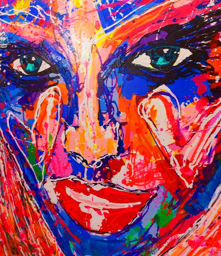 Original Abstract Portrait Painting by Georgi Sabev