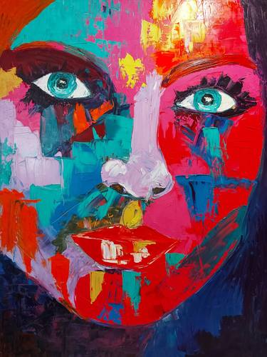 Original Abstract Expressionism Portrait Paintings by Georgi Sabev