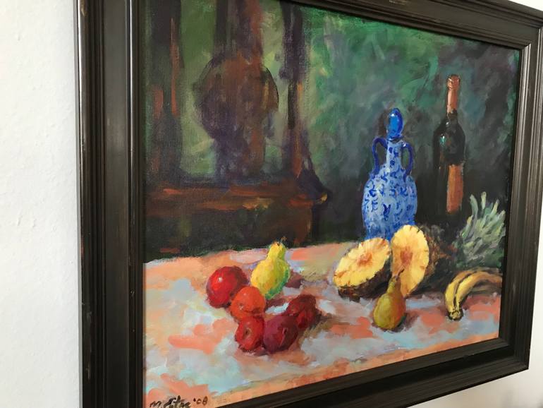 Original Expressionism Still Life Painting by Mutlu Ertac